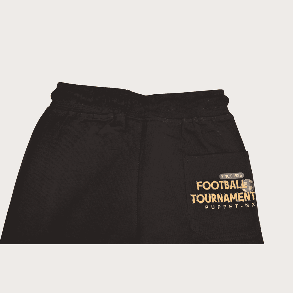 Boys Leisure Plain Rib Waist Track Pant With Rib - Navy Blue