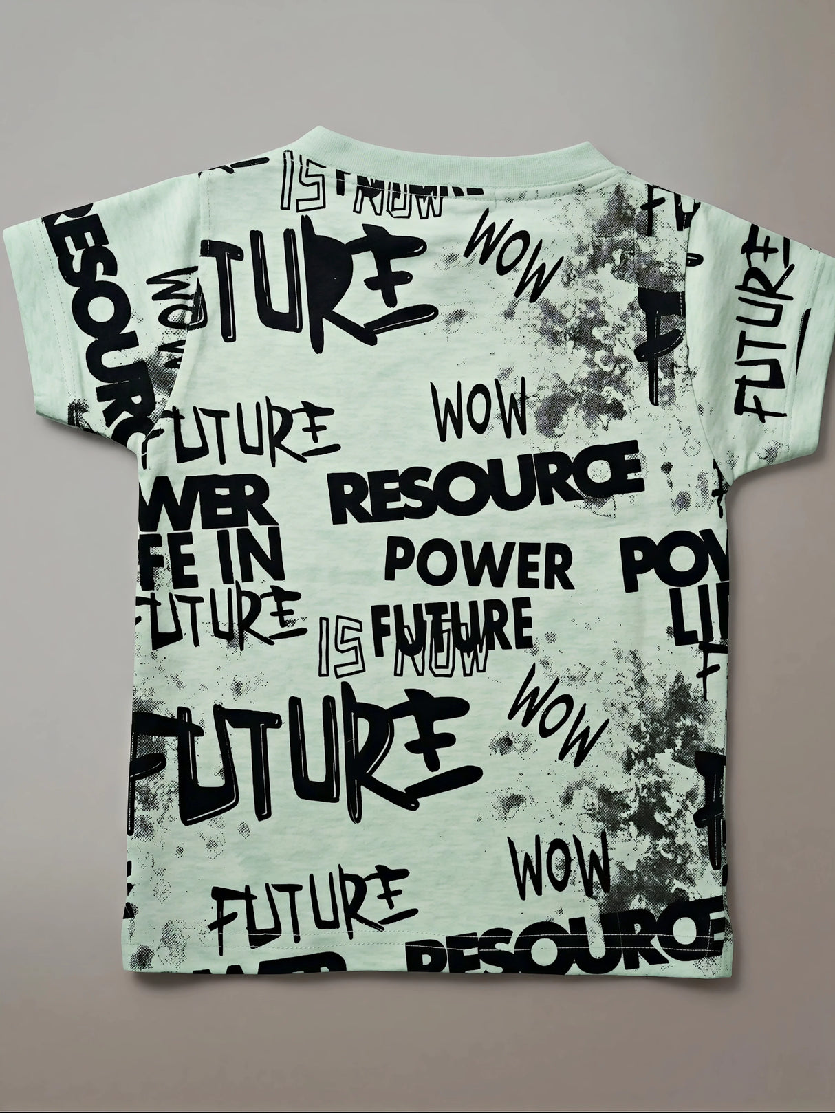 Boys Mint Green Space Explorer Printed T-Shirt