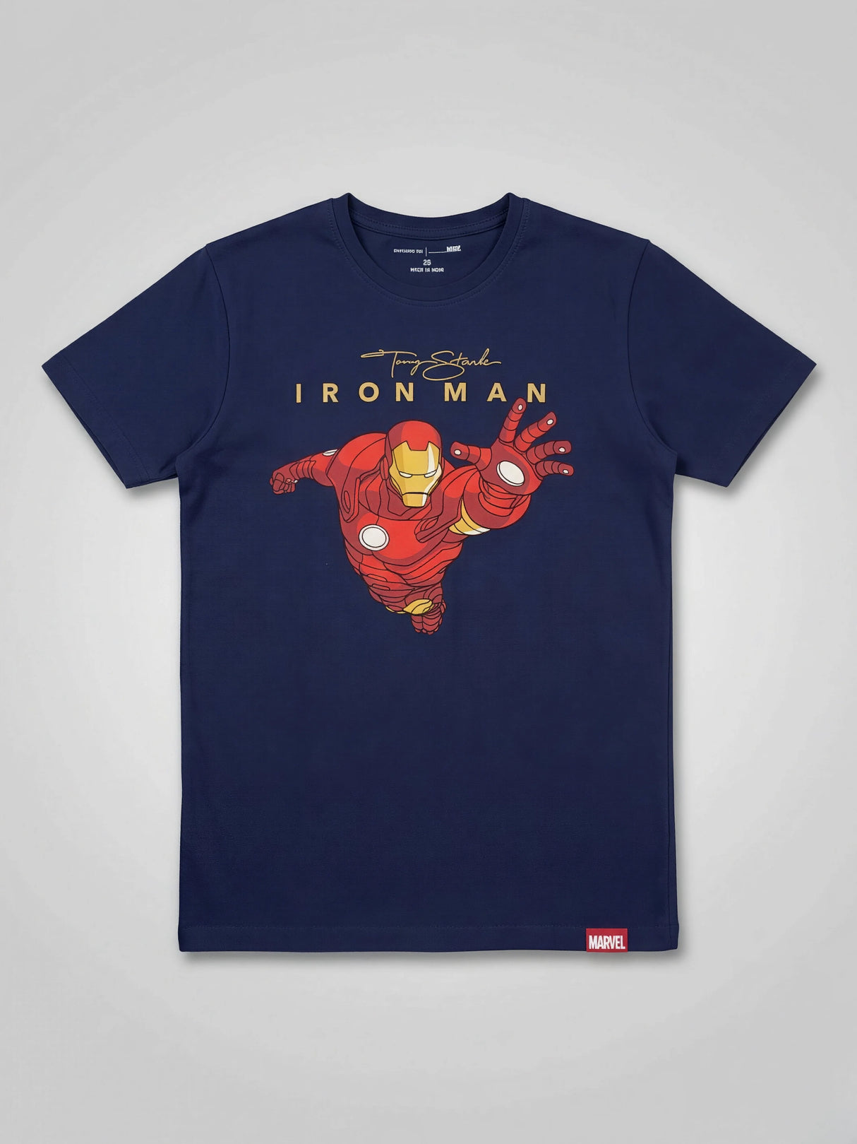 Boys Navy Blue Iron Man Graphic T-Shirt
