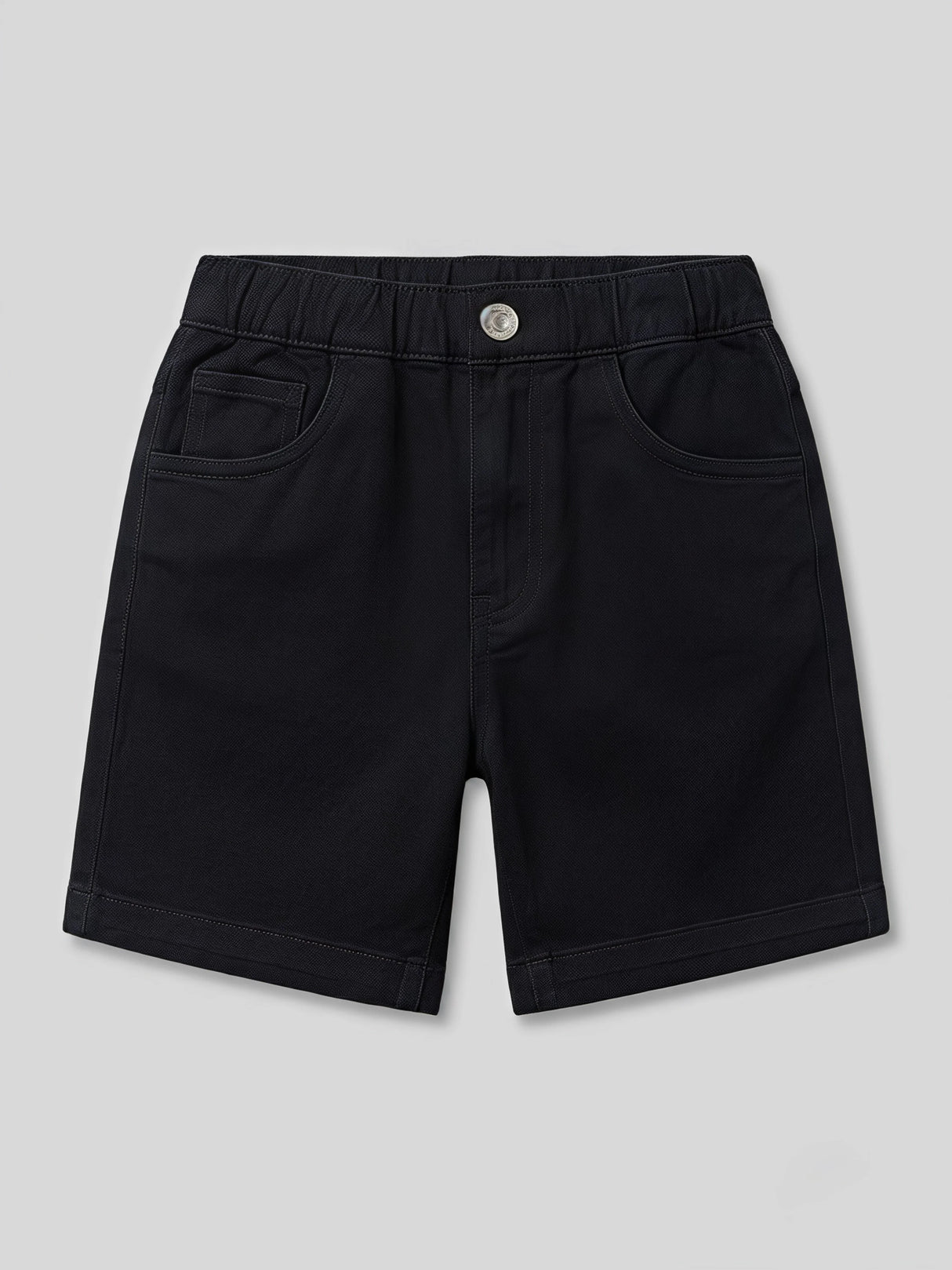 Boys Black Casual Denim Shorts