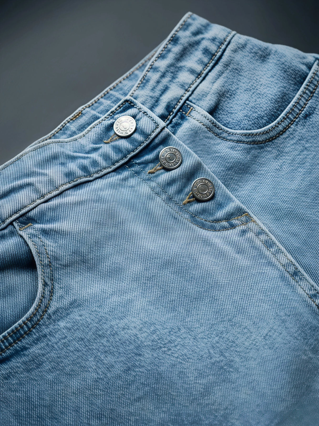 Girls Light Blue Denim Skort Shorts
