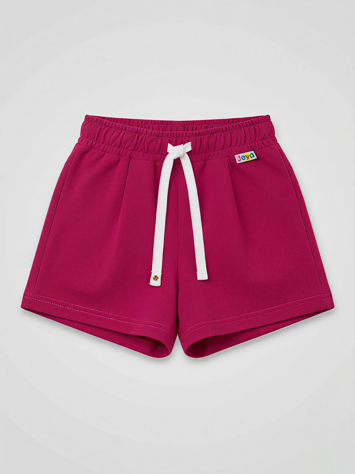 Girls Casual Rani Pink Cotton Shorts with Elasticated Drawstring Waist