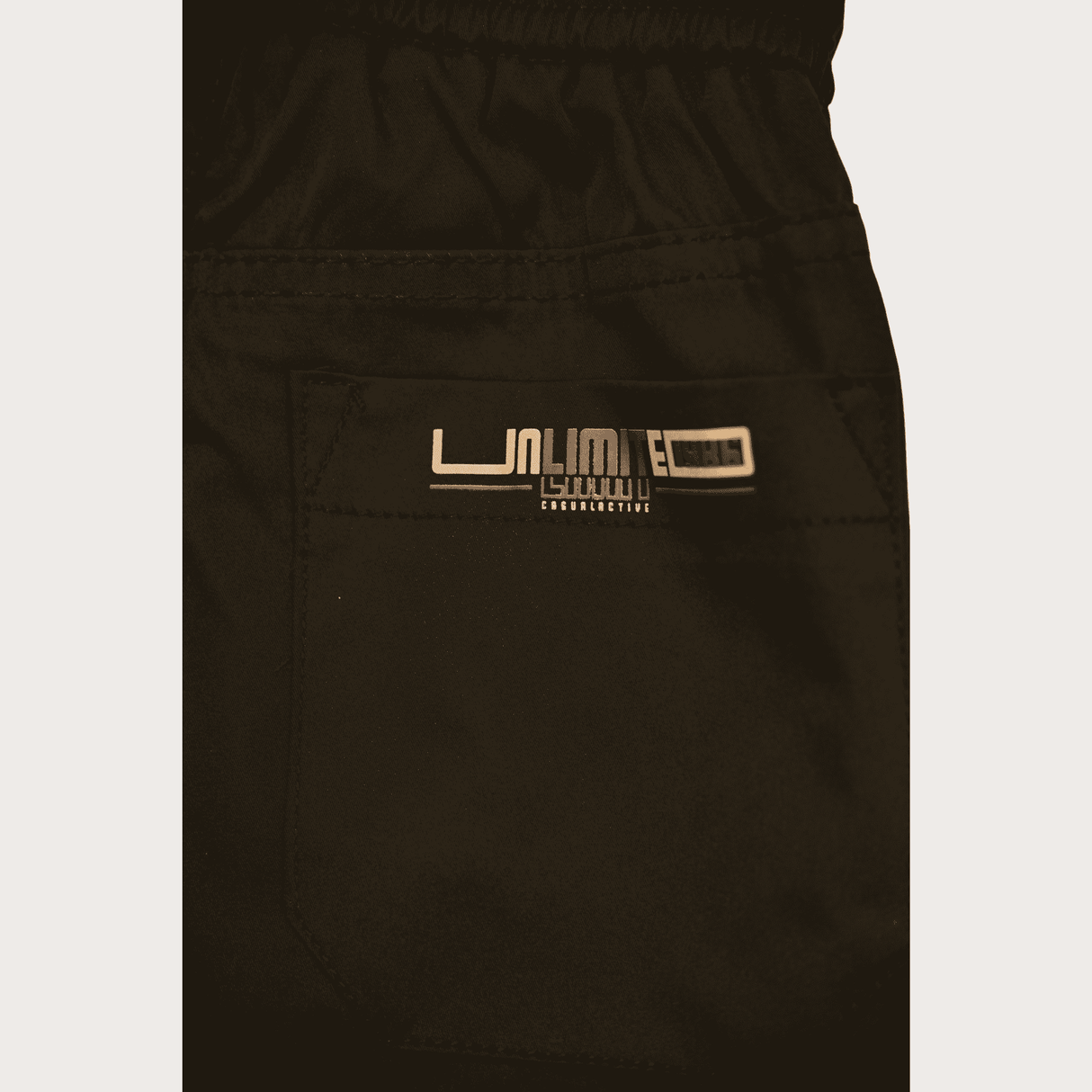 Boys Casual Printed Cotton Joggers With Rib - Black