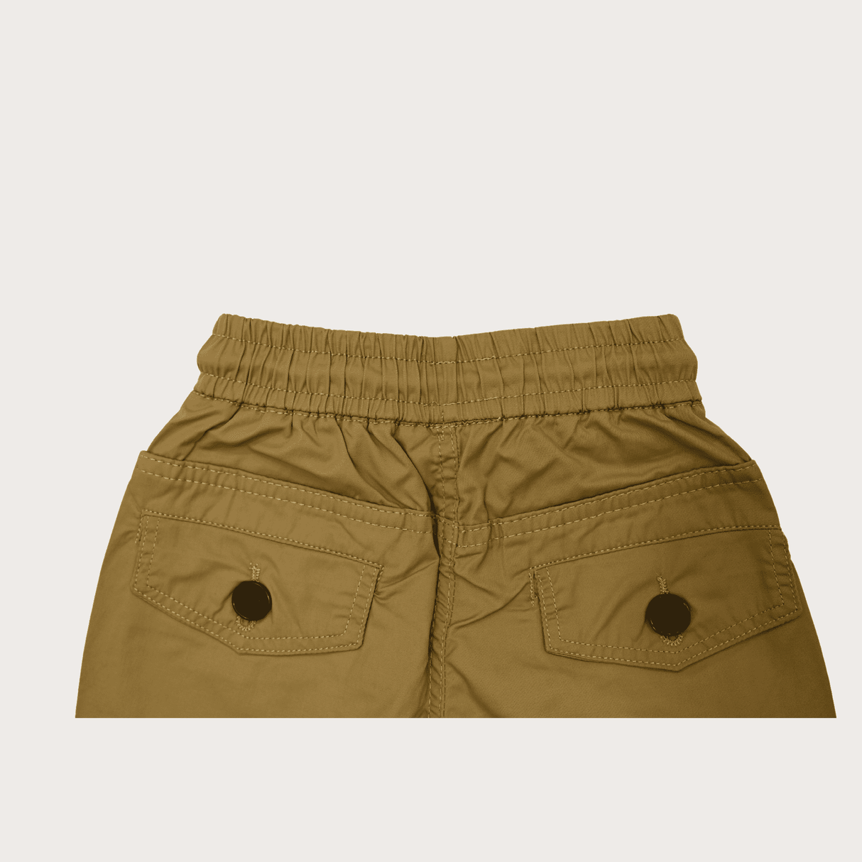 Boys Casual Plain Cotton Joggers With Rib - Green