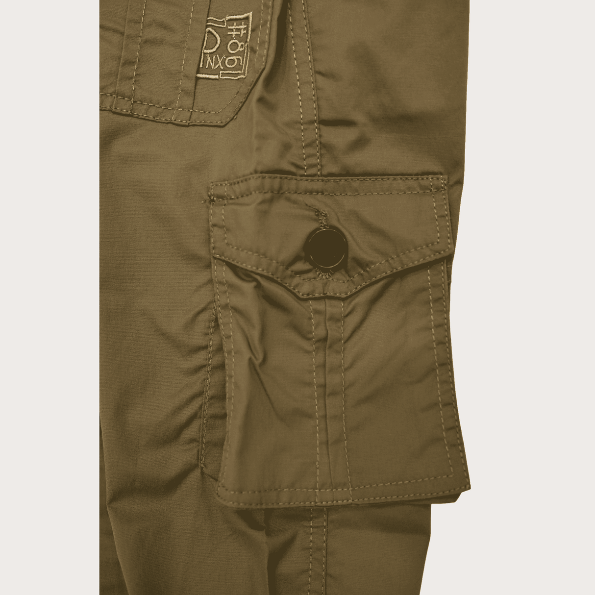 Boys Casual Plain Cotton Joggers With Rib - Green