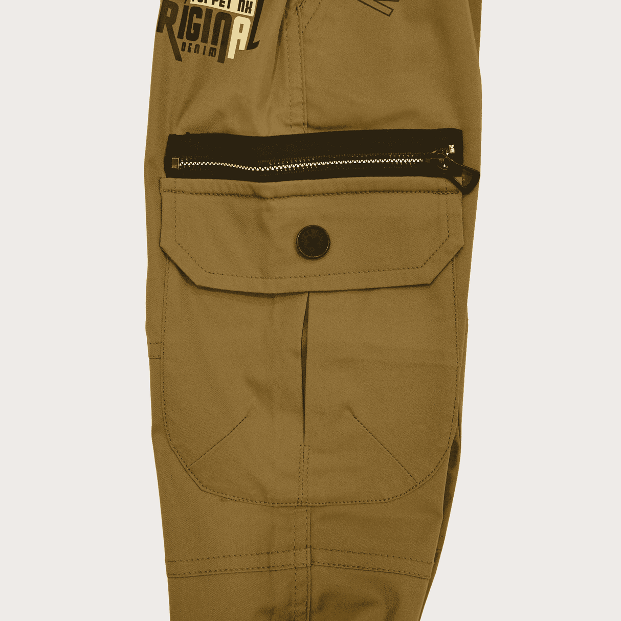 Boys Casual Fashion Cotton Joggers With Rib - P.Green