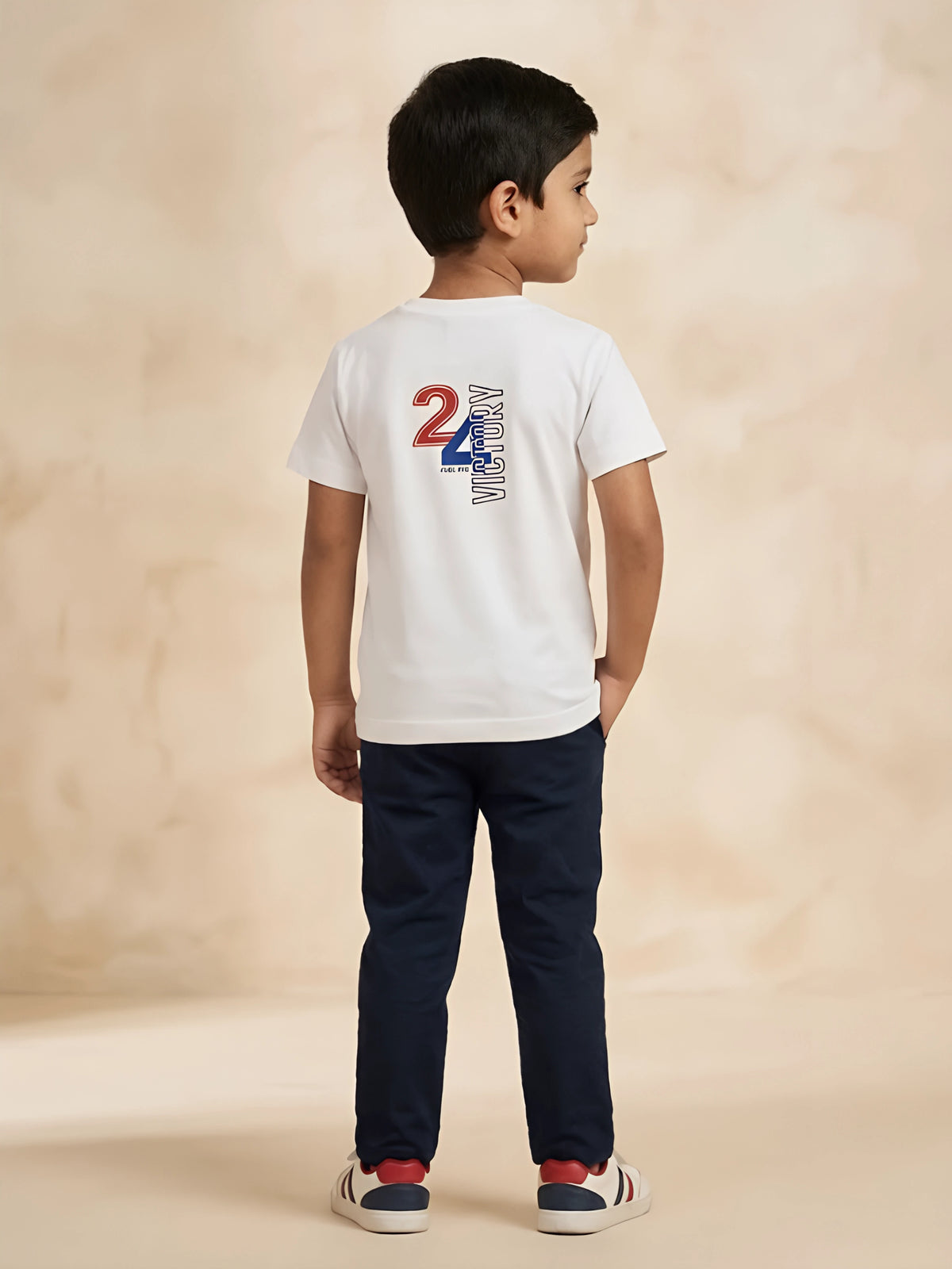 White Biker Graphic Print Round Neck T-Shirt Casual Wear