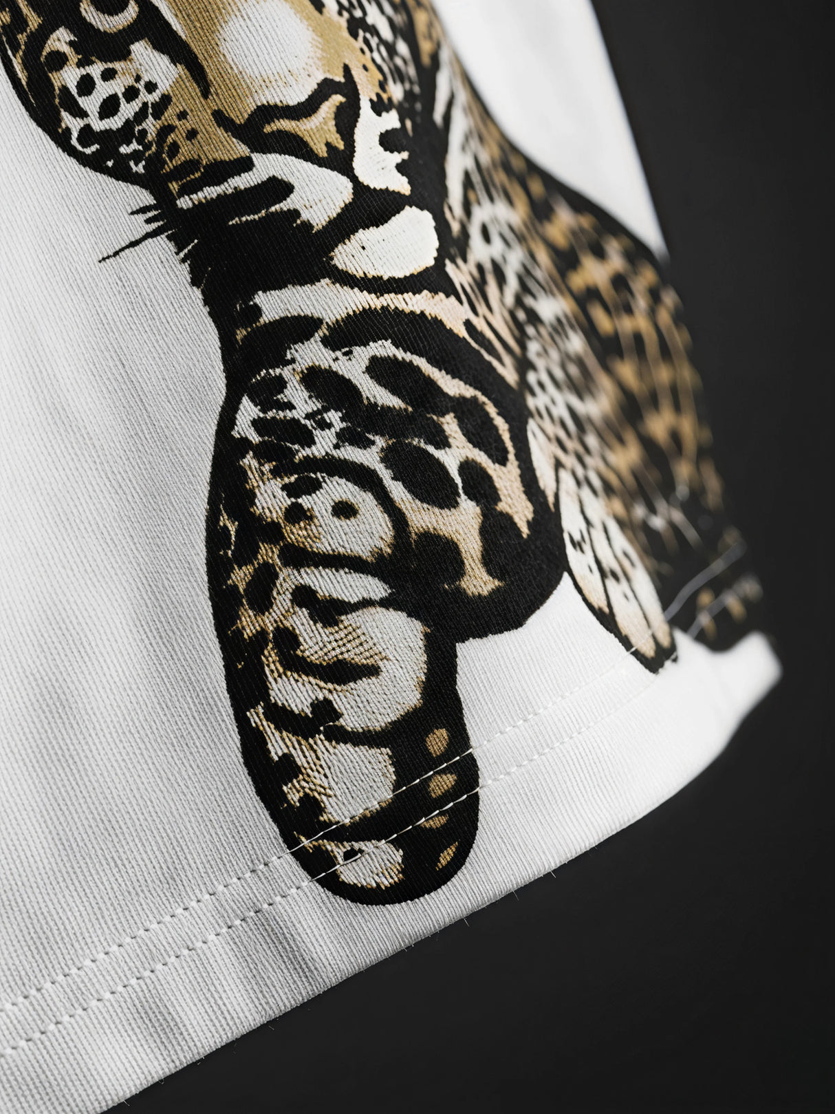 Boys White Leopard Print Graphic T-Shirt - Roar Edition