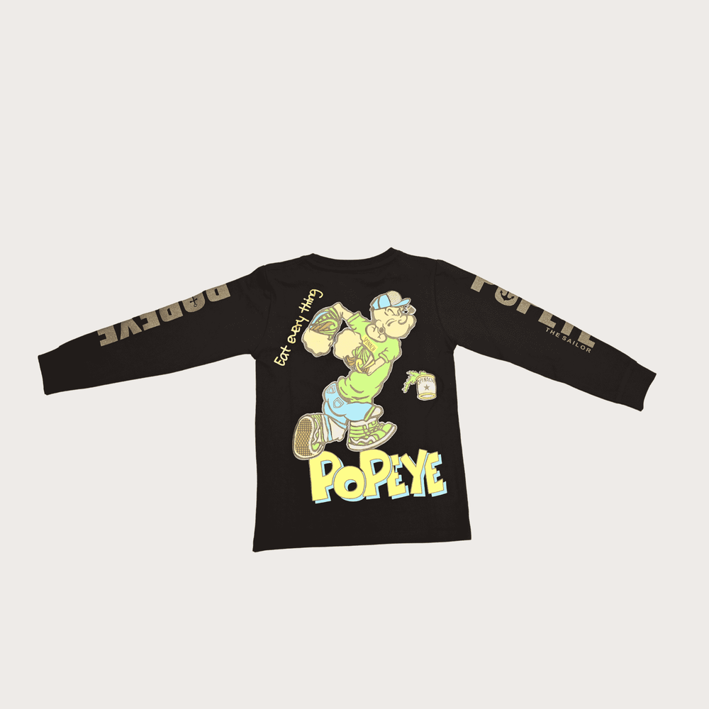 Boys Casual Coordinate Sets Printed Full Sleeves Track Pant Set - Navy Blue