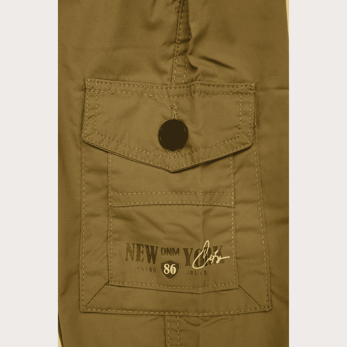 Boys Casual Plain Cotton Joggers With Rib - Green