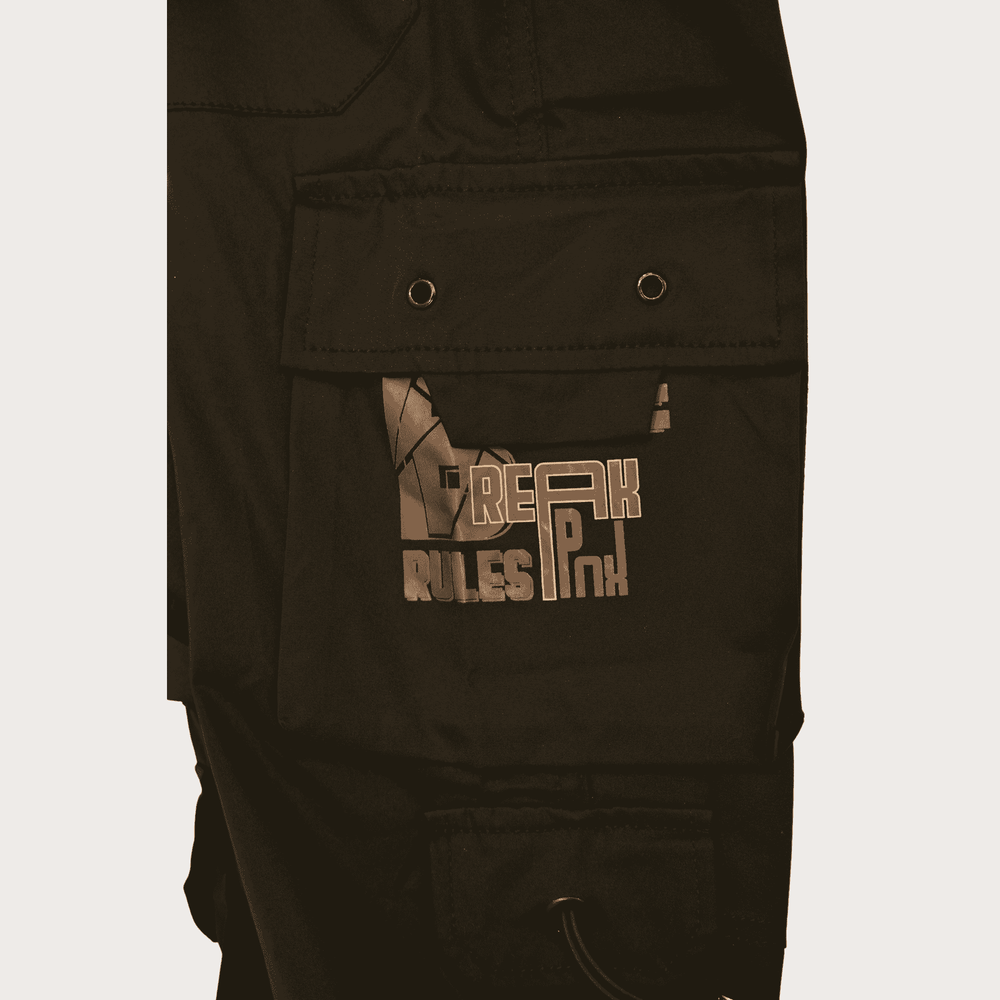 Boys Casual Printed Cotton Joggers With Rib - Black