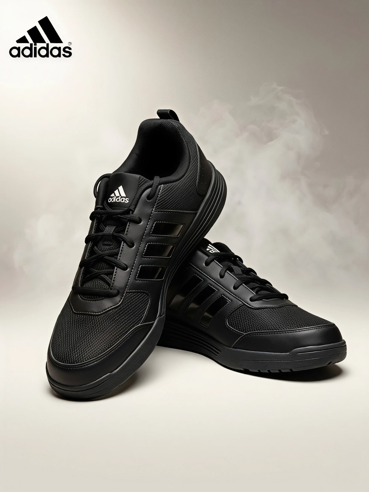 Adidas Fluo Black Lace Unisex School Shoes.