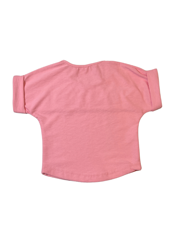 Girls' Floral Appliqué Button-Down Shirt