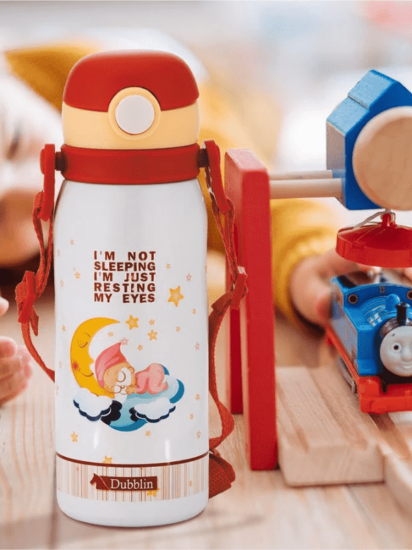 Dubblin Water Bottle  Donut Steel450 Ml Brown For Unisex.