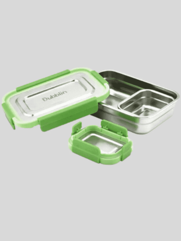 Dubblin Lunch Box Steel Dine Out Jr 800 Ml Green For Unisex.