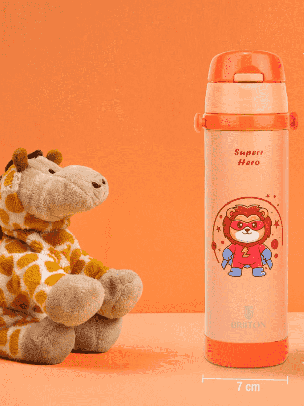Briiton Water Bottle Ginger Steel 500 Ml Orange For Unisex.