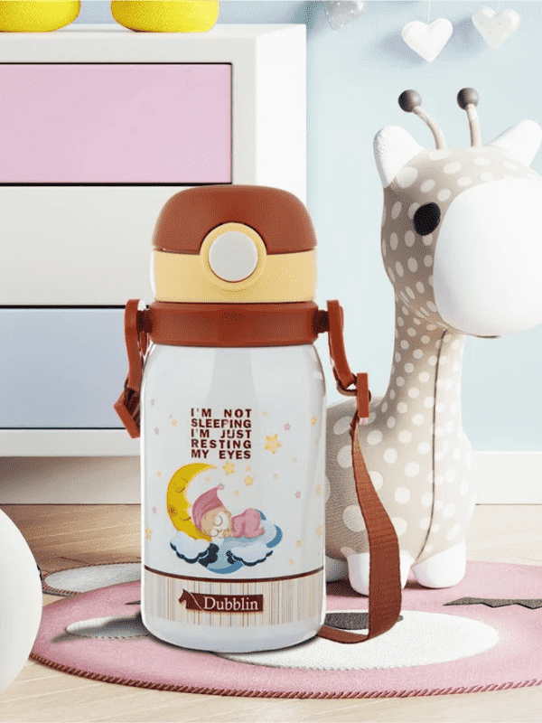 Dubblin Water Bottle Donut Steel 300 Ml Brown For Unisex.