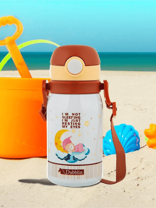 Dubblin Water Bottle Donut Steel 300 Ml Brown For Unisex.