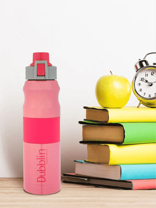 Dubblin Water Bottle Young Steel 700 Ml Pink For Unisex.