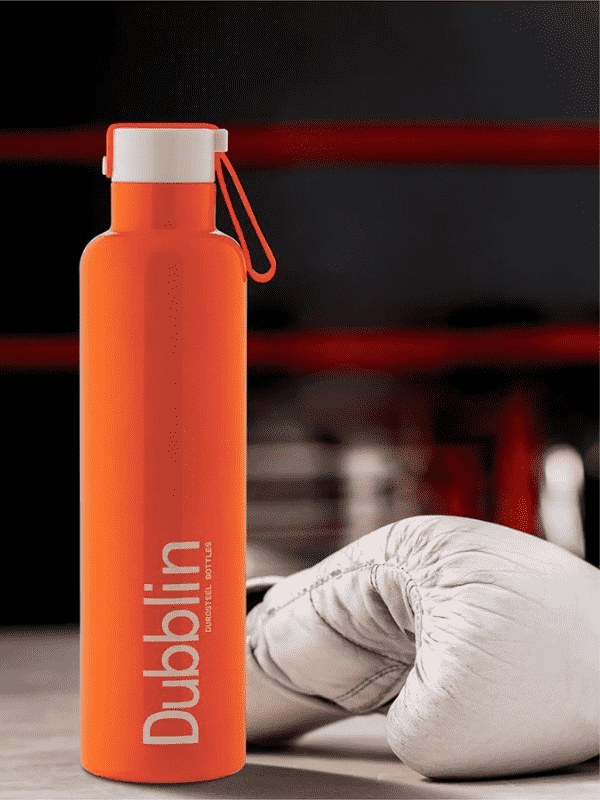 Dubblin Water Bottle Boom Steel 900 Ml Orange For Unisex