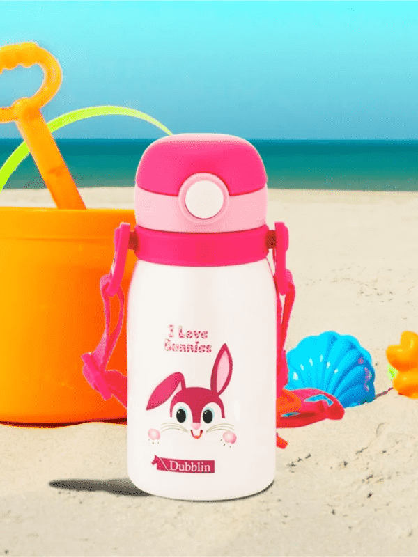 Dubblin Water Bottle Donut Steel 300 Ml Pink For Unisex.