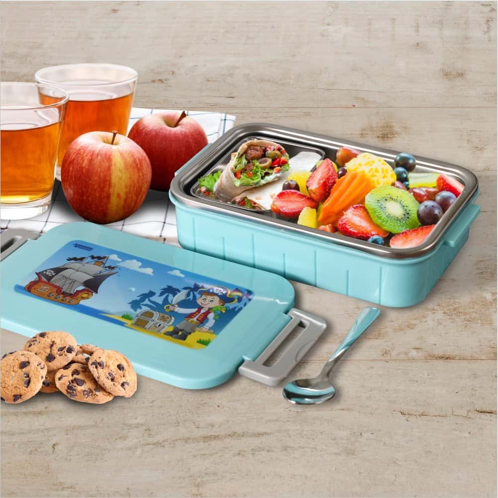 Dubblin Lunch Box Steel Jerry 850 Ml Blue For Unisex.