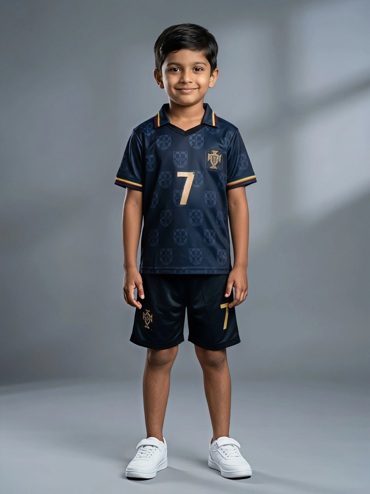 Boys Premium Black Sports Coordinate Sets with Number 7 Print