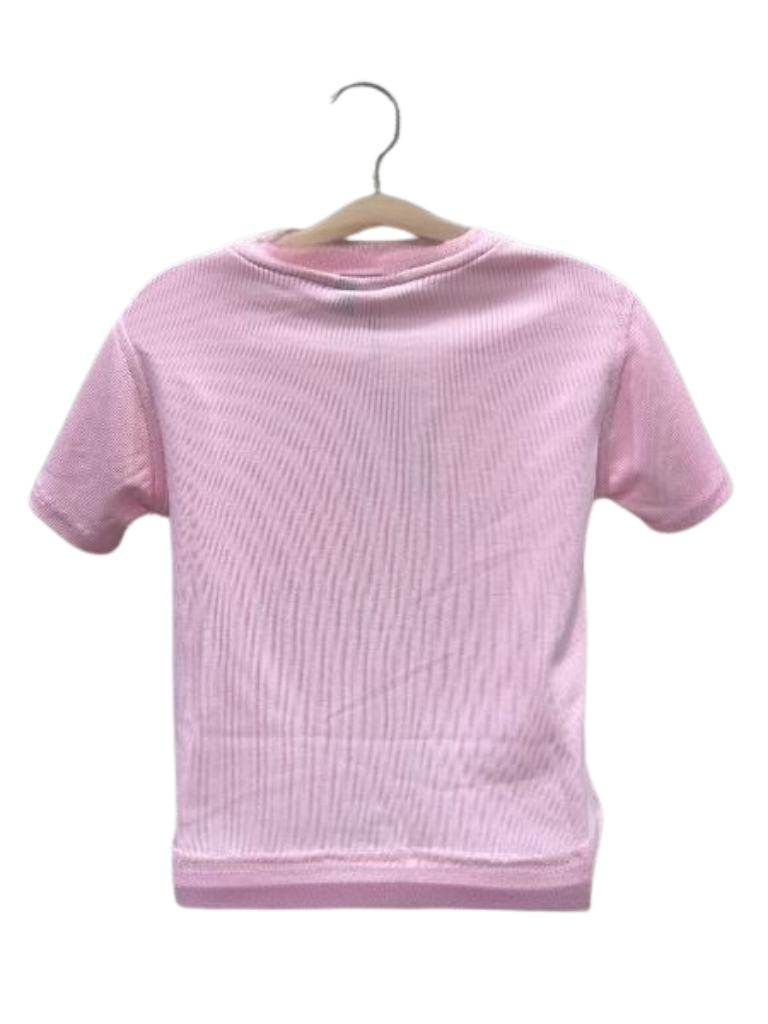 Girls’ Pink Cartoon Print T-Shirt