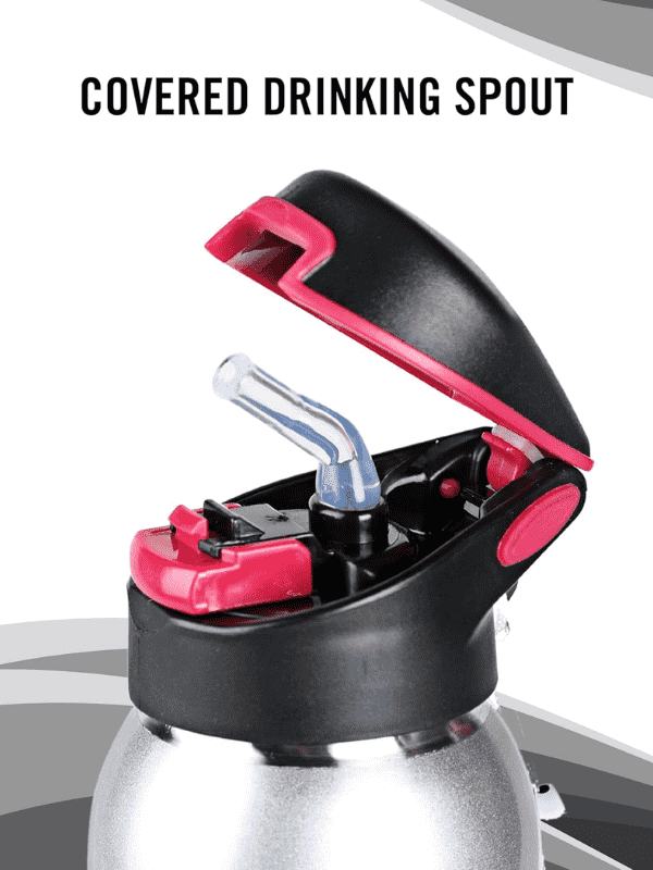 Cello Water Bottle Gym Star Plastic 650 Ml Silver For Unisex.