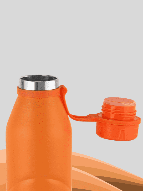 Cello Water Bottle Duro Crown Steel 1000 Ml Orange For Unisex