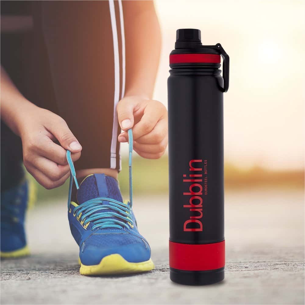 Dubblin Water Bottle Trump Steel1000 Ml Red For Unisex.