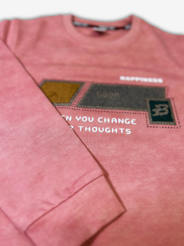 Boys' Dusty Rose Acid Wash Graphic Sweatshirt