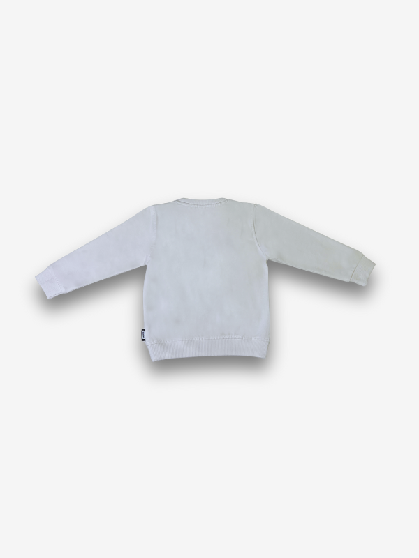Boys' White "THEORY" Graphic Sweatshirt