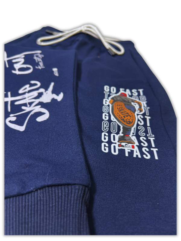 Boys' Navy Blue Graphic Jogger Pants