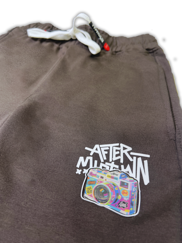 Boys' Brown Graphic Jogger Pants