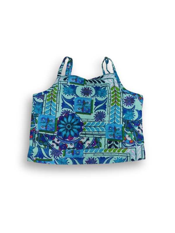 Girls' 3-Piece Blue Floral Print Blazer