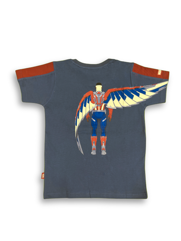 Boys' Navy Blue Marvel Falcon Captain America Graphic T-Shirt.