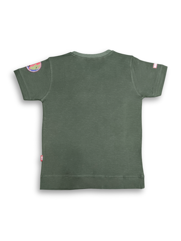 Boys' Olive Green Marvel Avengers Split-Face T-Shirt