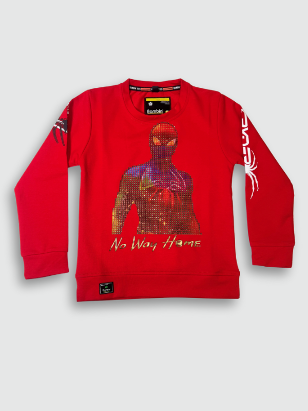 Bright red boys' short-sleeve T-shirt with a large, colorful graphic of Marvel's Thor holding Mjolnir (his hammer) and the bold yellow "THOR" logo.