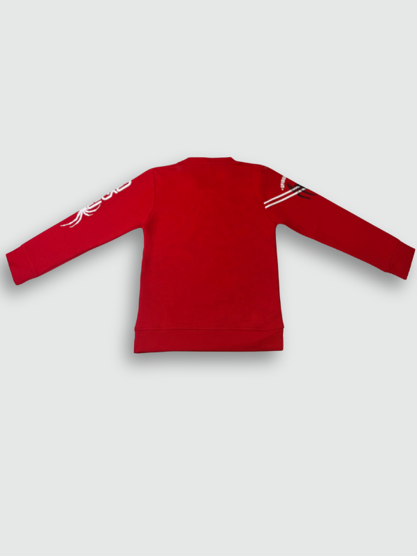 Bright red boys' short-sleeve T-shirt with a large, colorful graphic of Marvel's Thor holding Mjolnir (his hammer) and the bold yellow "THOR" logo.