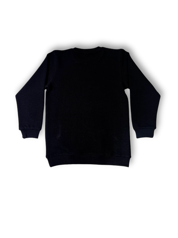 Boys' Black Elegant Youth Logo Graphic Sweatshirt