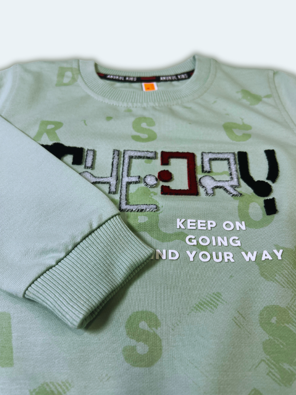 Boys' Mint Green "THEORY" Graphic Sweatshirt