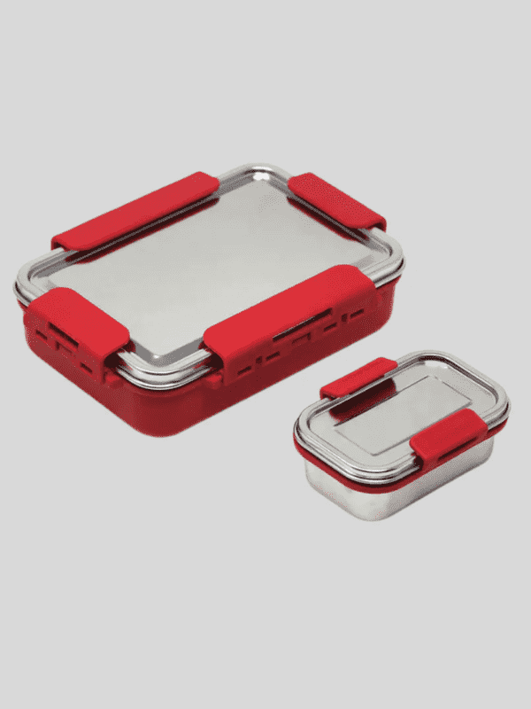 Signora Ware Lunch Box Steel 3555 650 Ml Red For Unisex
