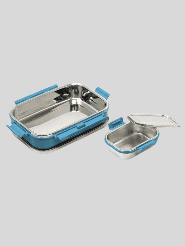 Signora Ware Lunch Box Steel 3527 1200 Ml L.Blue For Unisex.