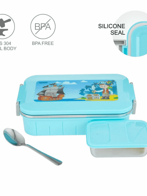 Dubblin Lunch Box Steel Jerry 850 Ml Blue For Unisex.