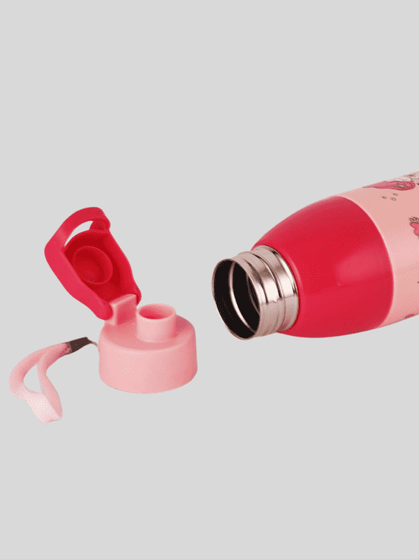 Cello Water Bottle Kidzbee Uranus Steel 600 Ml Peach For Unisex.