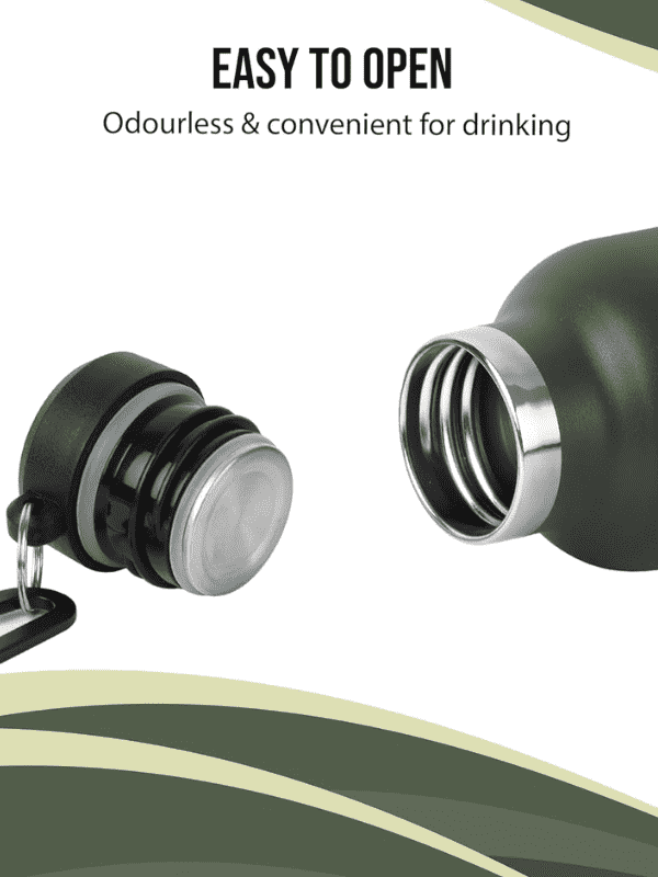 Cello Water Bottle Duro Hector Inside Steel 1100 Ml Green For Unisex.