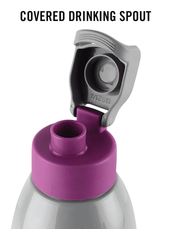 Cello Water Bottle Puro Steel-X Marathon Inside Steel 600 Ml Purple For Unisex.