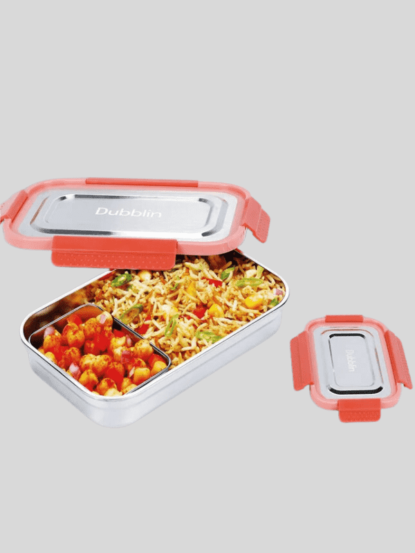 Dubblin Lunch Box Steel Dine Out Sr 1000 Ml Pink For Unisex.
