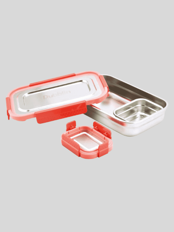 Dubblin Lunch Box Steel Dine Out Sr 1000 Ml Pink For Unisex.
